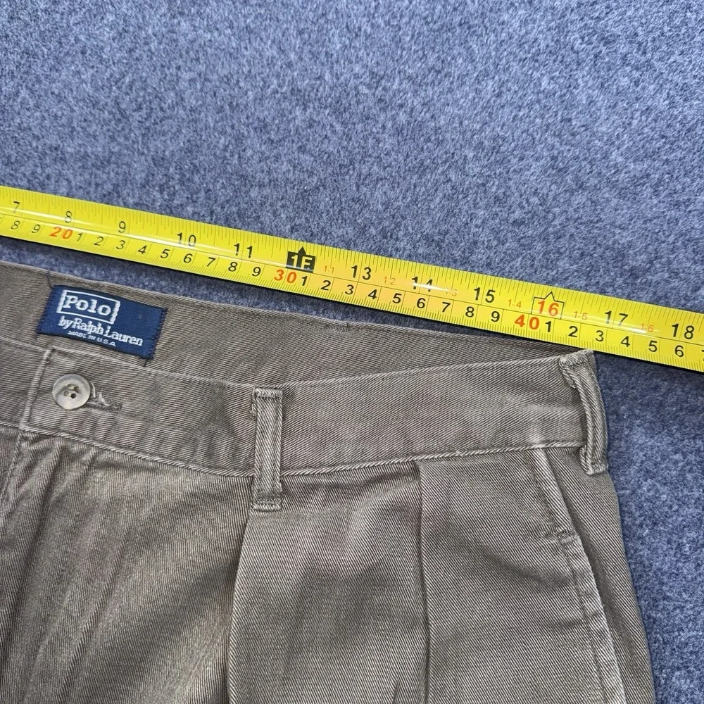 Vintage Polo by Ralph Lauren Pants Chinos Pleated USA 34x28 Made In USA 90s